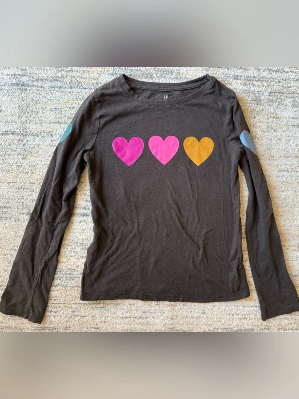 GAP kids organic cotton brown Black Long Sleeve Tee